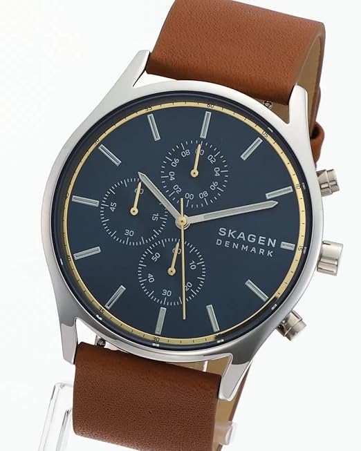 SKAGEN Skw6916 クロノグラフ 時計メンズ HOLST クロノグラフ ラゲッジレザーウォッチ SKW6916 - Skagen